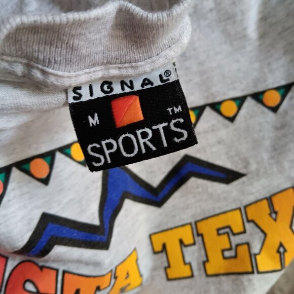Vintage Men's T-shirt Medium Single Stitch Fiesta Texas Signal Sports USA gray M - Picture 6 of 6